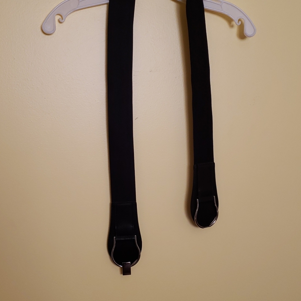 4X-5X Stretch belt Black with Silver Hardwear